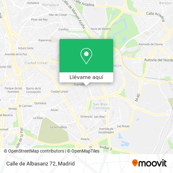 Mapa Calle de Albasanz 72