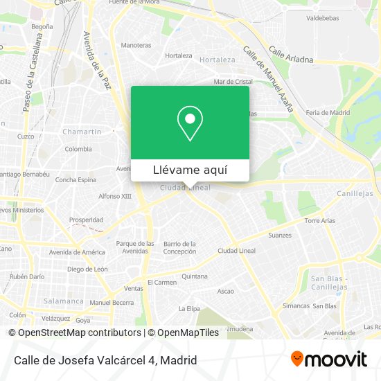 Mapa Calle de Josefa Valcárcel 4