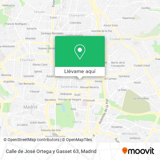 Mapa Calle de José Ortega y Gasset 63
