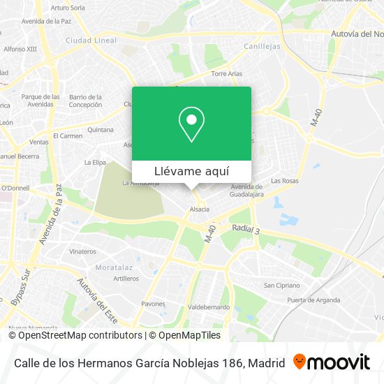 Mapa Calle de los Hermanos García Noblejas 186