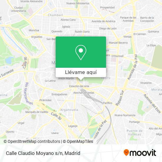 Mapa Calle Claudio Moyano s/n