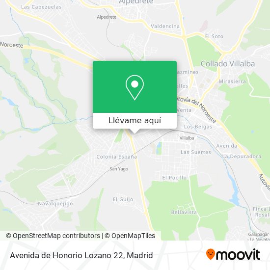 Mapa Avenida de Honorio Lozano 22