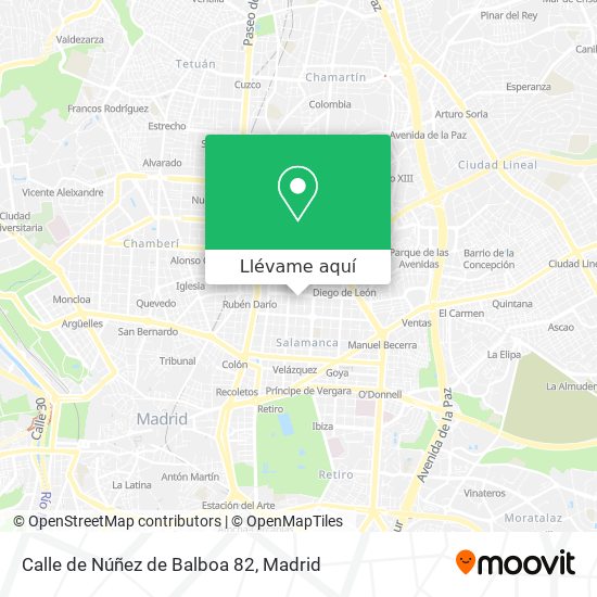 Mapa Calle de Núñez de Balboa 82