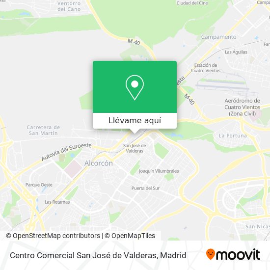 Mapa Centro Comercial San José de Valderas