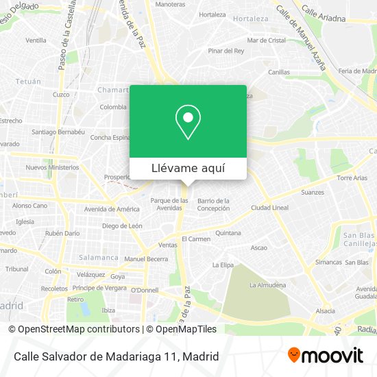 Mapa Calle Salvador de Madariaga 11