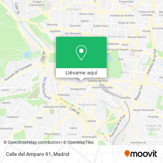 Mapa Calle del Amparo 91