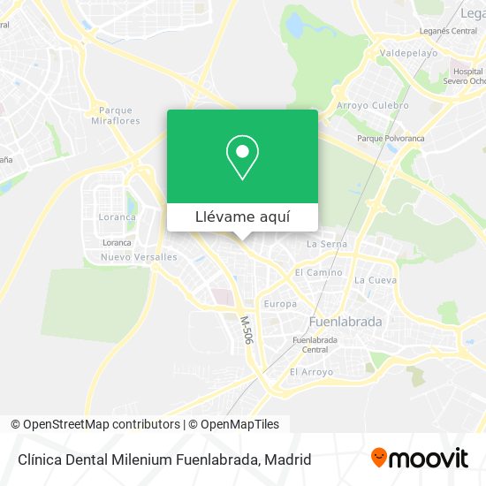 Mapa Clínica Dental Milenium Fuenlabrada