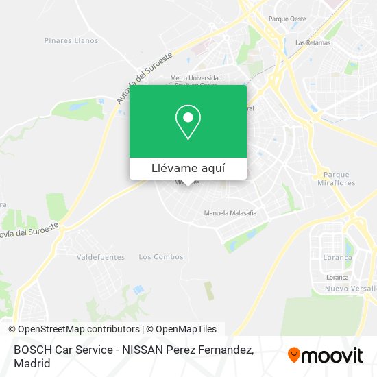 Mapa BOSCH Car Service - NISSAN Perez Fernandez