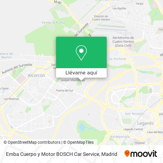 Mapa Emba Cuerpo y Motor BOSCH Car Service