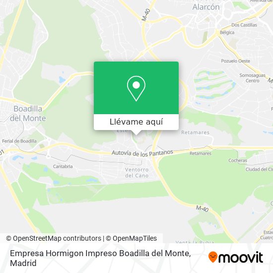 Mapa Empresa Hormigon Impreso Boadilla del Monte