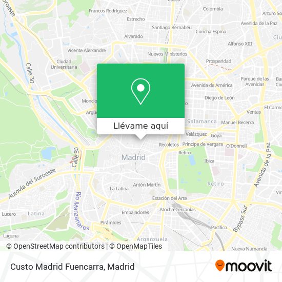 Mapa Custo Madrid Fuencarra