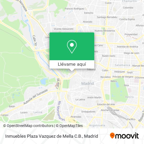 Mapa Inmuebles Plaza Vazquez de Mella C.B.