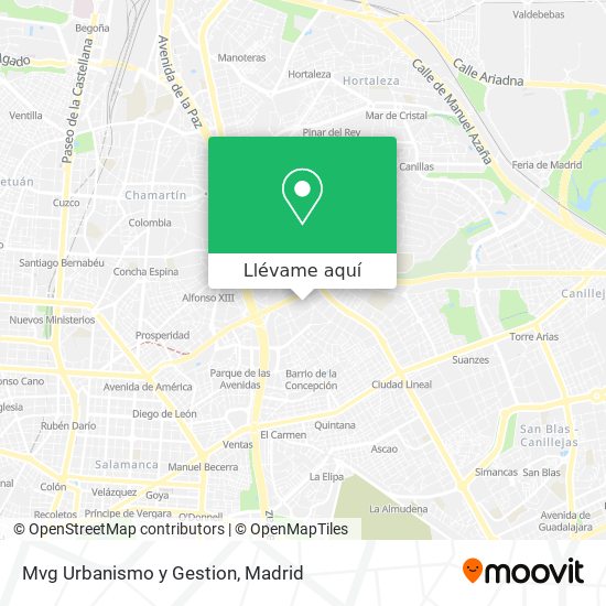 Mapa Mvg Urbanismo y Gestion