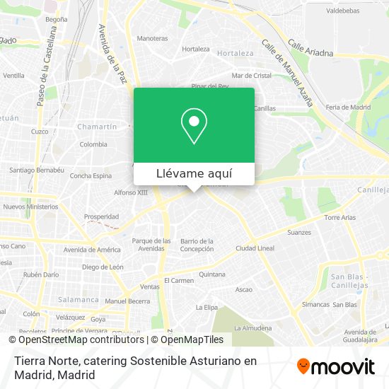 Mapa Tierra Norte, catering Sostenible Asturiano en Madrid