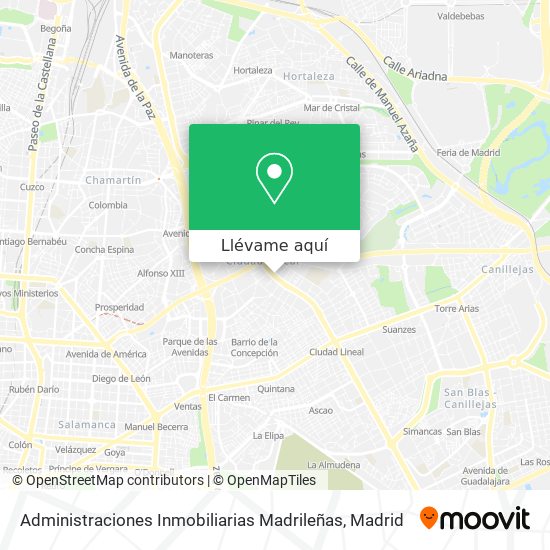 Mapa Administraciones Inmobiliarias Madrileñas