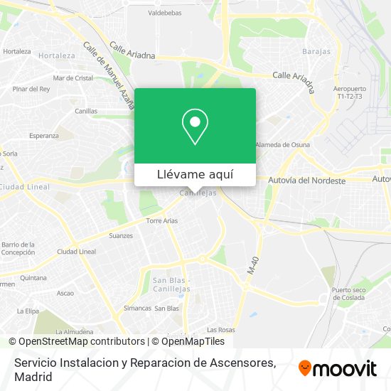 Mapa Servicio Instalacion y Reparacion de Ascensores
