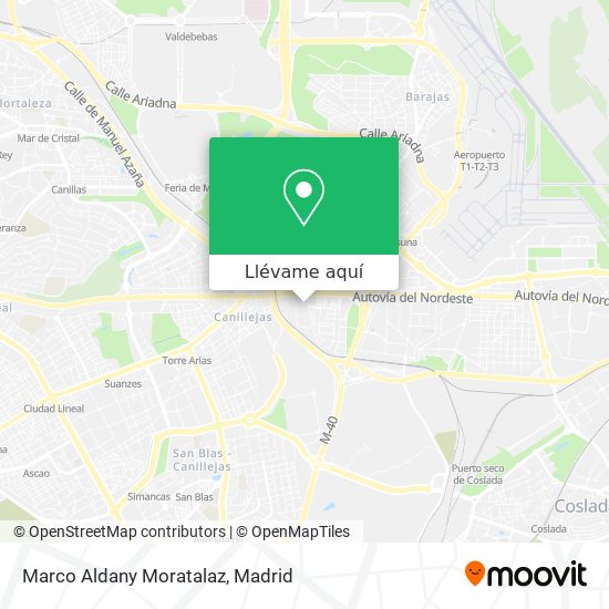 Mapa Marco Aldany Moratalaz