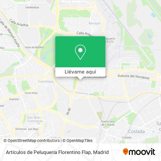 Mapa Artículos de Peluquería Florentino Flap