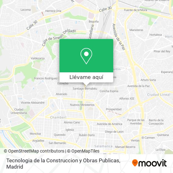 Mapa Tecnologia de la Construccion y Obras Publicas