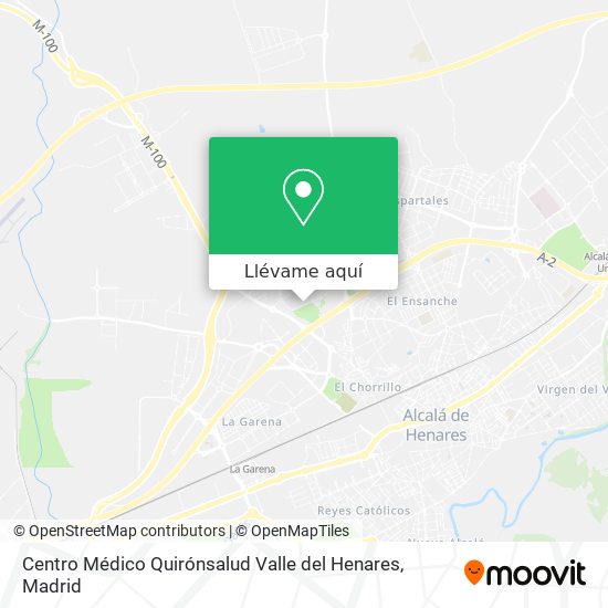 Mapa Centro Médico Quirónsalud Valle del Henares