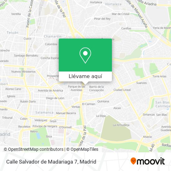 Mapa Calle Salvador de Madariaga 7