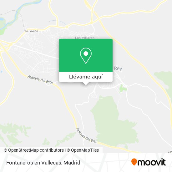 Mapa Fontaneros en Vallecas