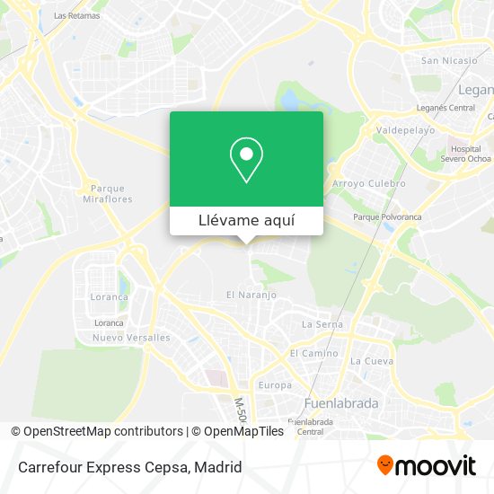 Mapa Carrefour Express Cepsa