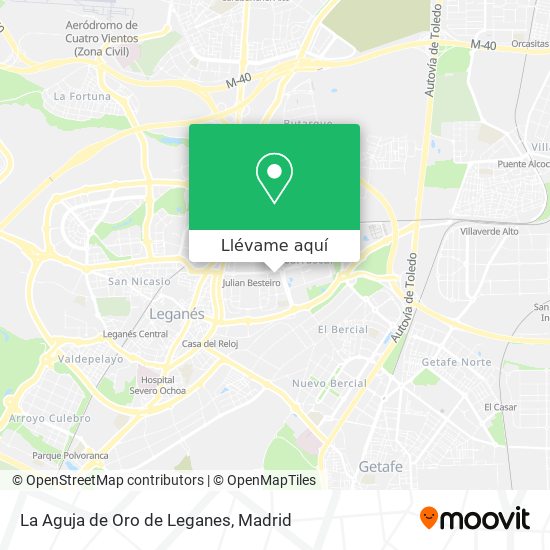 Mapa La Aguja de Oro de Leganes