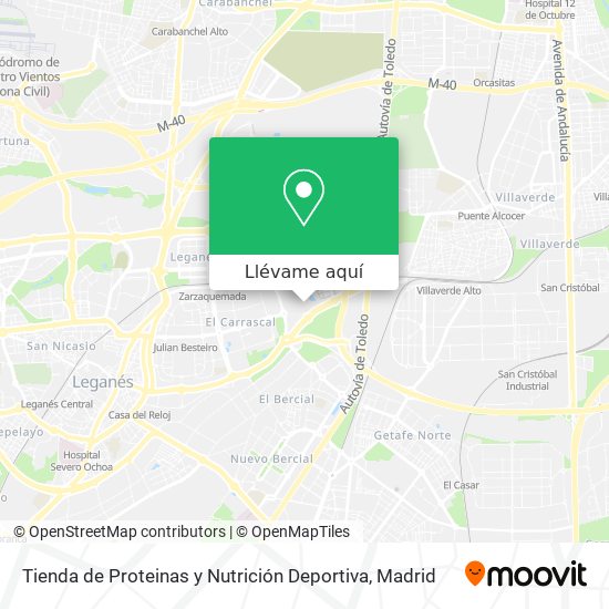 Mapa Tienda de Proteinas y Nutrición Deportiva