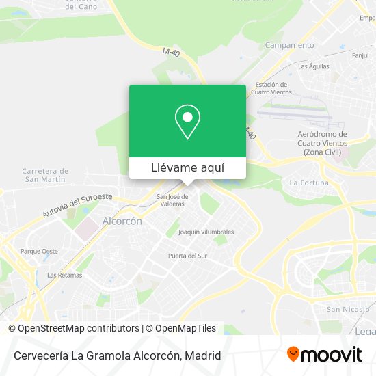 Mapa Cervecería La Gramola Alcorcón