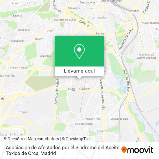 Mapa Asociacion de Afectados por el Sindrome del Aceite Toxico de Orca