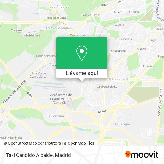 Mapa Taxi Candido Alcaide