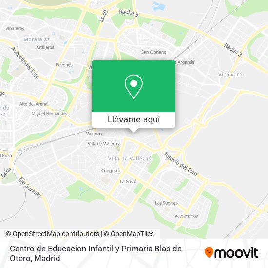Mapa Centro de Educacion Infantil y Primaria Blas de Otero