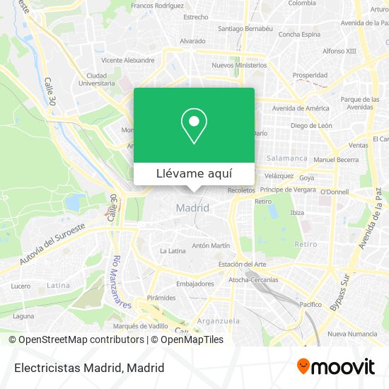 Mapa Electricistas Madrid