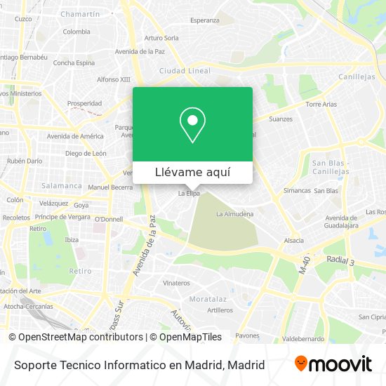 Mapa Soporte Tecnico Informatico en Madrid