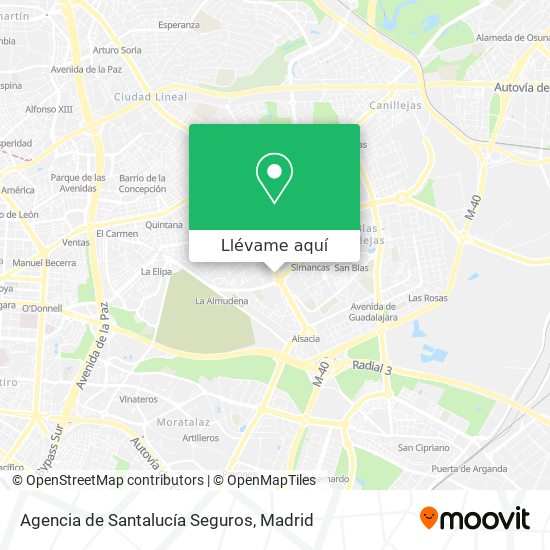 Mapa Agencia de Santalucía Seguros