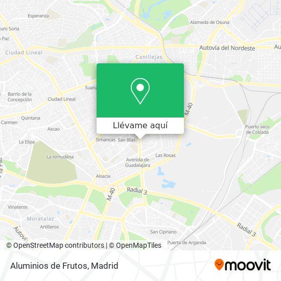 Mapa Aluminios de Frutos