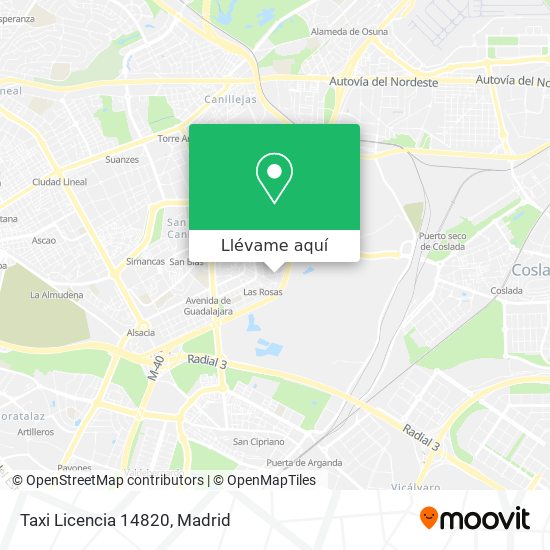 Mapa Taxi Licencia 14820