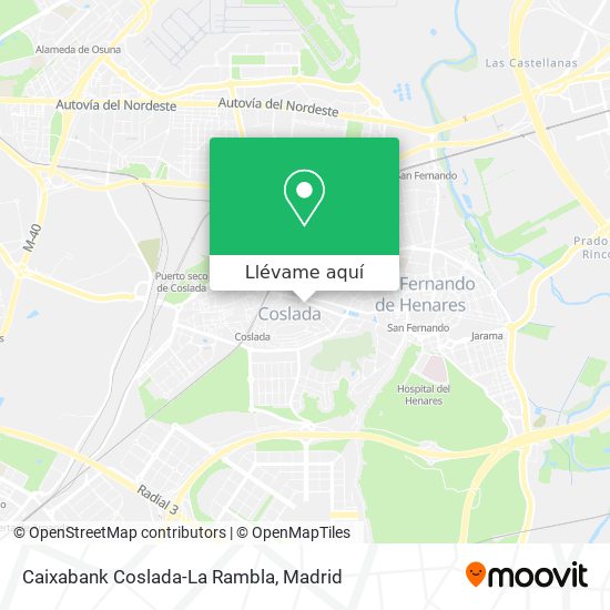 Mapa Caixabank Coslada-La Rambla