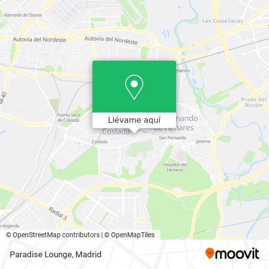 Mapa Paradise Lounge