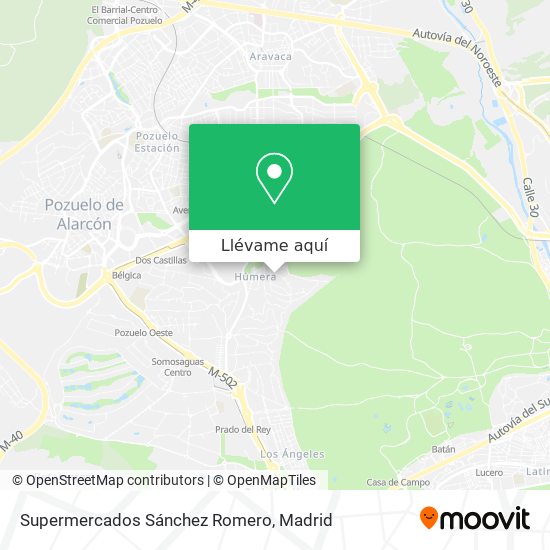 Mapa Supermercados Sánchez Romero