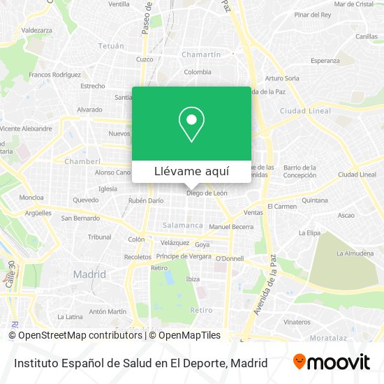 Mapa Instituto Español de Salud en El Deporte