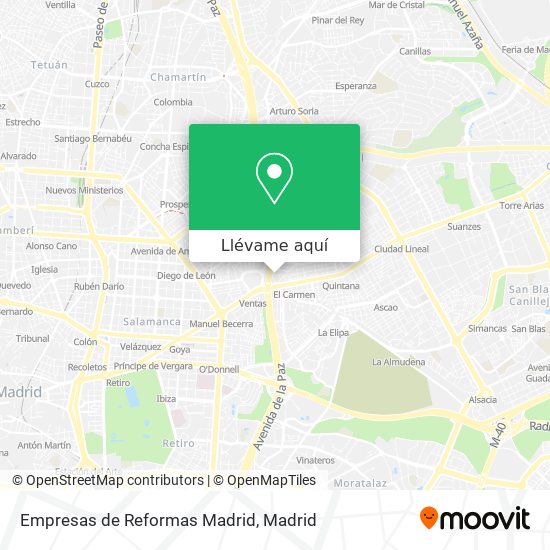 Mapa Empresas de Reformas Madrid