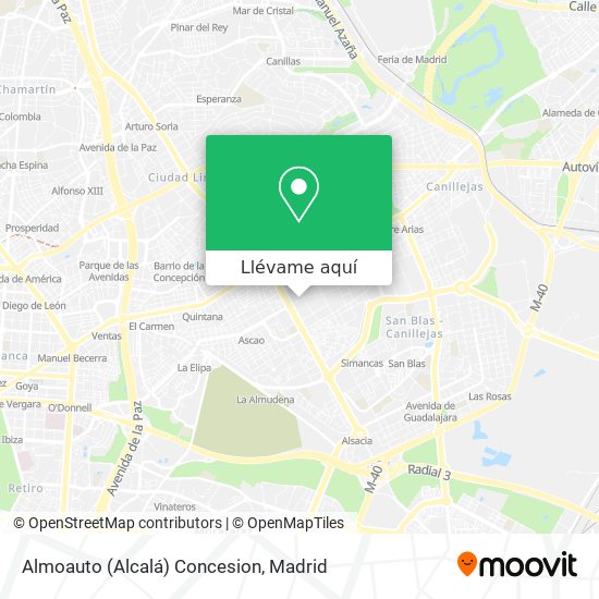 Mapa Almoauto (Alcalá) Concesion