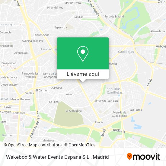 Mapa Wakebox & Water Events Espana S.L.