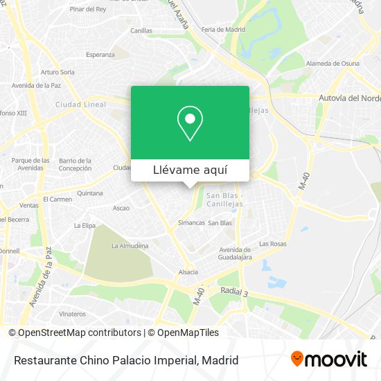 Mapa Restaurante Chino Palacio Imperial