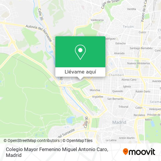 Mapa Colegio Mayor Femenino Miguel Antonio Caro