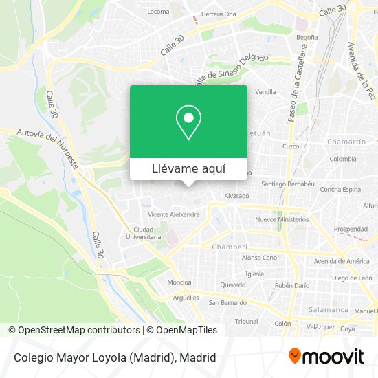 Mapa Colegio Mayor Loyola (Madrid)