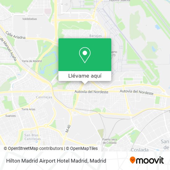 Mapa Hilton Madrid Airport Hotel Madrid