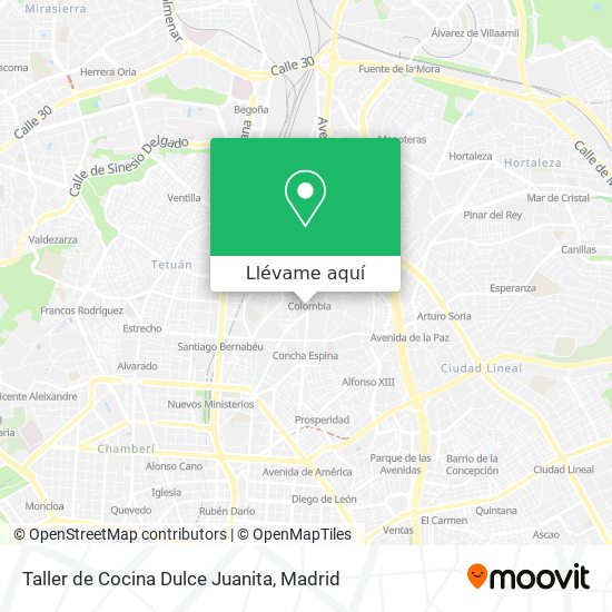 Mapa Taller de Cocina Dulce Juanita